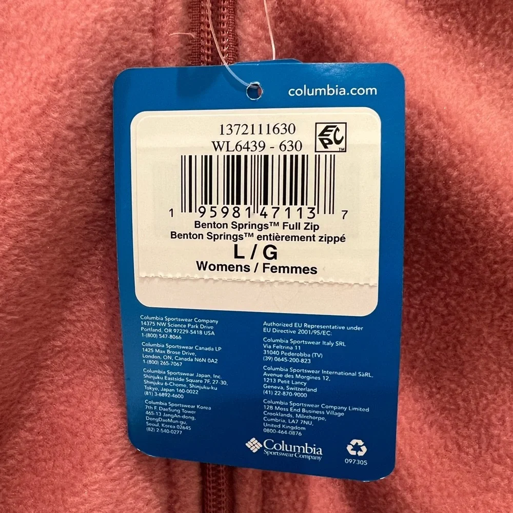 New! Columbia Pink Full-Zip Fleece! Cute and Cozy! - Picture 3 of 14
